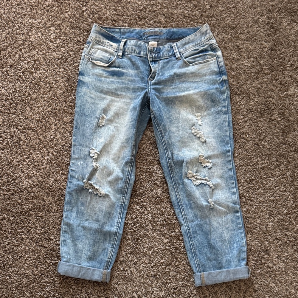 Maurices Light Blue Boyfriend Jeans